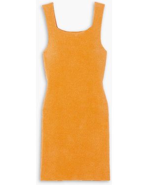 Patou Embroidered Terry Mini Dress - Orange