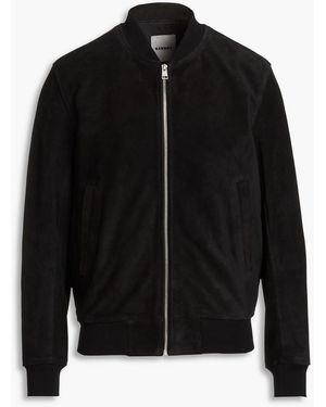 Sandro Suede Jacket - Black