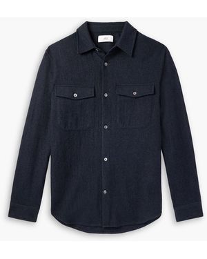MR P. Brushed-Wool Shirt - Blue