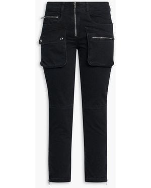 Isabel Marant Cenime Cropped High-rise Skinny Jeans - Black