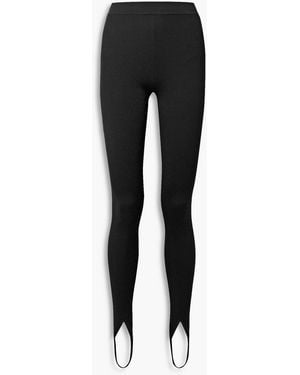 Tom Ford Ribbed Cashmere-blend Stirrup leggings - Black