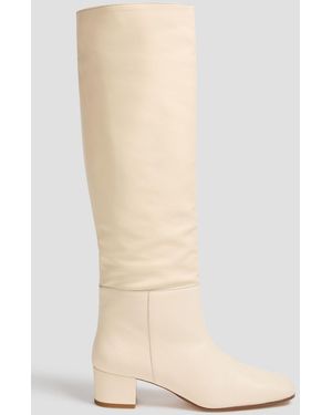 STAUD Nancy Leather Knee Boots - White