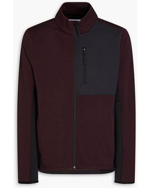 Aztech Mountain Shell-Trimmed Fleece Track Jacket - Red