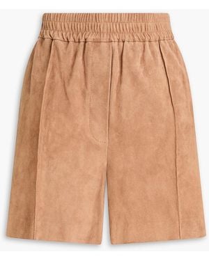 Brunello Cucinelli Suede Shorts - Natural