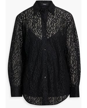 Theory Corded Lace Shirt - Black