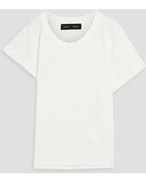 Proenza Schouler French Cotton-Blend Terry T-Shirt - White