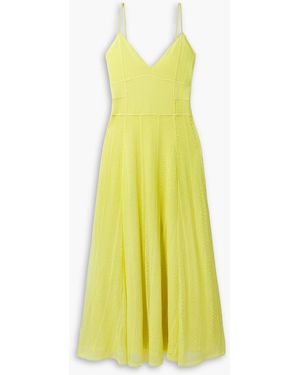 Jason Wu Pointelle-knit Midi Dress - Yellow