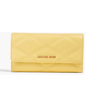 MICHAEL Michael Kors Jet Set Quilted Wallet - Yellow