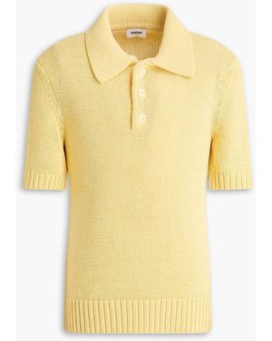 Sandro Cotton-Blend Polo Shirt - Yellow
