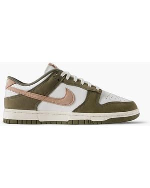 Nike Dunk Low Prm Suede And Leather Sneakers - Green