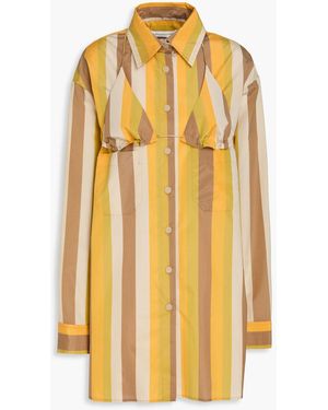 Christopher Esber Delphine Striped Silk-Blend Poplin Shirt - Yellow
