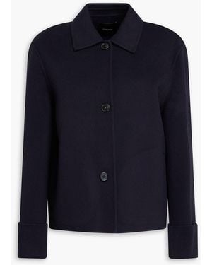 Theory Wool And Cashmere-blend Jacket - Blue