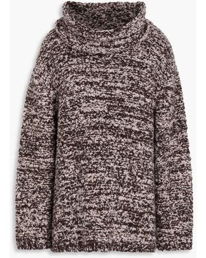 The Elder Statesman Melierter rollkragenpullover "teddy" aus bouclé-strick - Braun