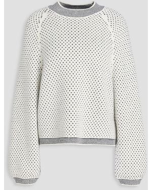 arch4 Tania Jacquard-Knit Cashmere Jumper - White
