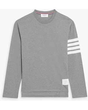Thom Browne Printed Cotton-Jersey T-Shirt - Grey