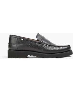 Bally Noah Pebbled-Leather Penny Loafers - Black