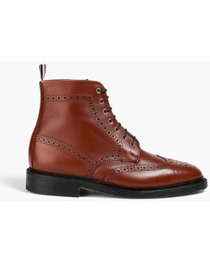 Thom Browne Leather Brogue Boots - Brown