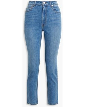 10 Crosby Derek Lam Kate Cropped Mid-rise Straight-leg Jeans - Blue