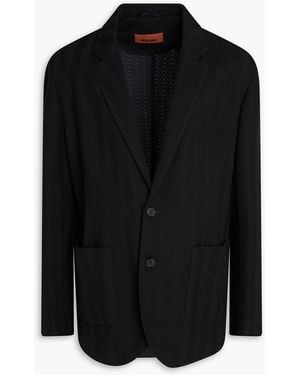 Missoni Crochet-Knit Cotton-Blend Blazer - Black