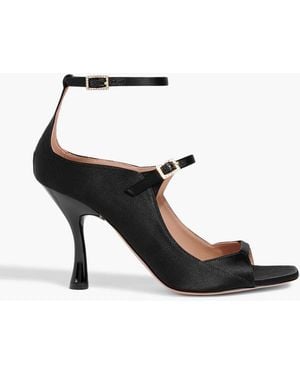 Malone Souliers Riley 90 Crystal-Embellished Satin Sandals - White