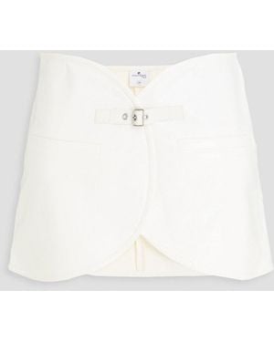 Courreges Crinkled Cotton-Blend Vinyl Mini Skirt - White