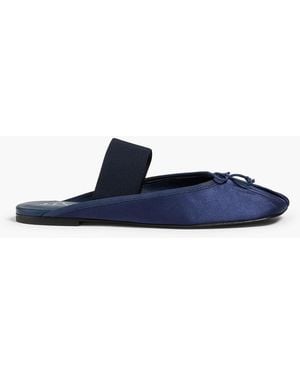 3.1 Phillip Lim Bow-Detailed Satin Slippers - Blue