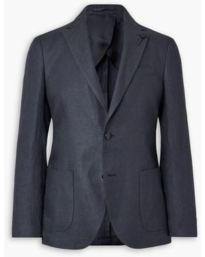 Lardini Linen-Twill Suit Jacket - Blue