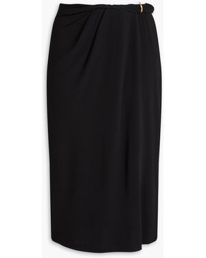 Versace Draped Jersey Skirt - Black