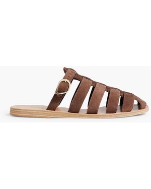 Ancient Greek Sandals Cosmia Suede Sandals - Brown