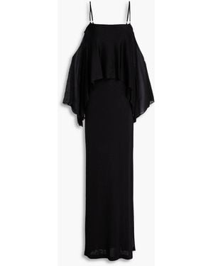 Tom Ford Ruffled Knitted Gown - Black
