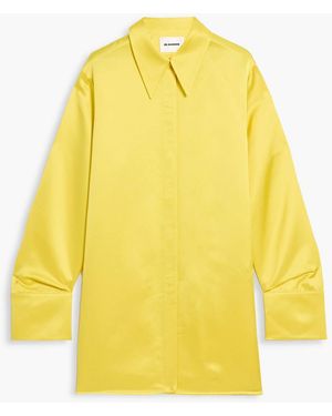 Jil Sander Cupro-Blend Satin Shirt - Yellow
