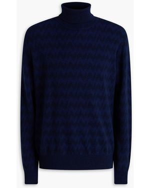 Missoni Rollkragenpullover aus einer woll-kaschmirmischung - Blau