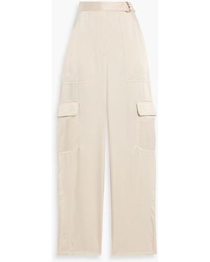 Jonathan Simkhai Carolina Satin Cargo Pants - White