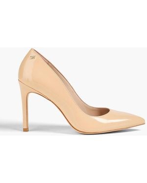 Stuart Weitzman Leigh Patent-Leather Pumps - Natural
