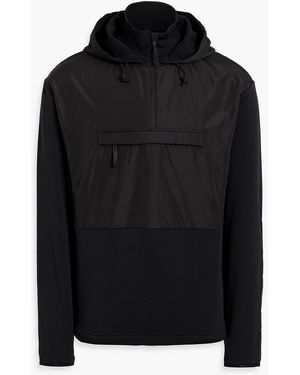 Aztech Mountain Hut Shell-paneled Fleece Hooded Jacket - Black