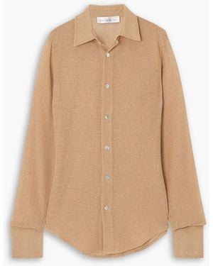 Ludovic de Saint Sernin Open-knit Cotton-blend Shirt - Natural