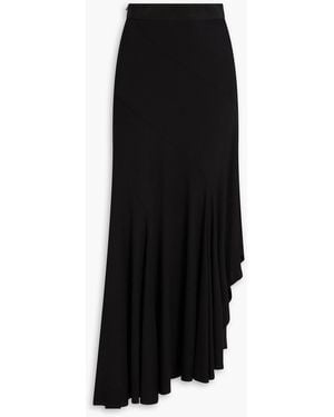 Max Mara Asymmetric Stretch-crepe Maxi Skirt - Black