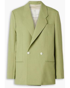 Giuliva Heritage The Anna Double-Breasted Wool Blazer - Green