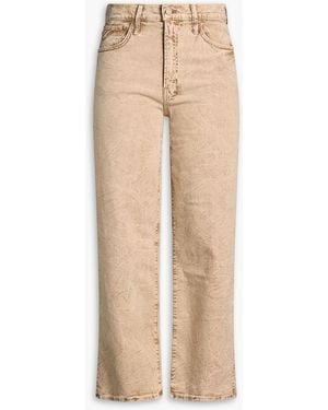 Mother Dodger High-Rise Straight-Leg Jeans - Natural