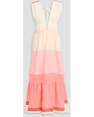 lemlem Lelisa Cotton-Blend Gauze Maxi Dress - Pink