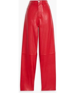 Rohe Leather Straight-Leg Pants - Red