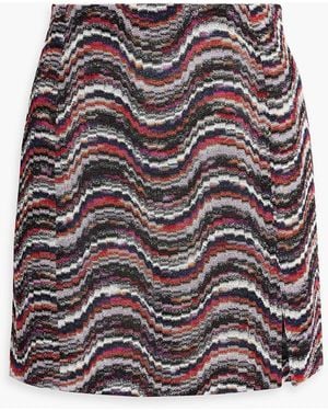 Missoni Metallic Crochet-knit Mini Skirt - Black