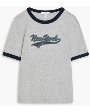 Rag & Bone Mica Printed Cotton-Jersey T-Shirt - Grey