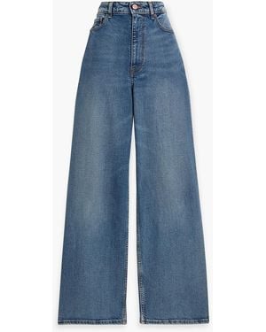 Ganni Wide Jeans in Blue | Lyst