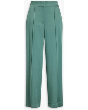 Jonathan Simkhai Satin-Crepe Wide-Leg Pants - Green