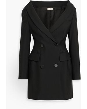 McQueen Double-Breasted Wool Blazer - Black