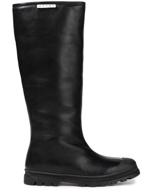Marni Leather Boots - Black