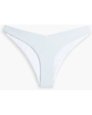 Onia Chiara tief sitzendes bikini-höschen aus seersucker mit streifen - Blau
