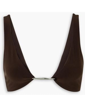 GRACE LING Vertebrae Embellished Stretch-jersey Bralette - Black