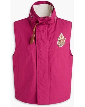 Moncler Tryfan Cotton-Blend Shell Vest - Pink
